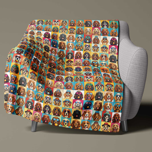 Cocker Cutie Sherpa Blanket
